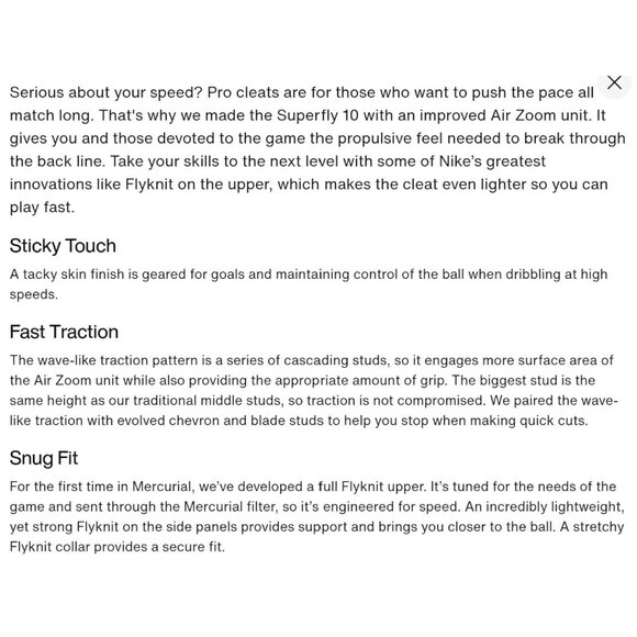 Nike Mercurial Superfly 10 Pro FG High-Top Soccer Cleats HF9433-002 Men's 6 NEW - Picture 10 of 15